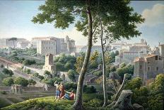 A View of the Acropolis, Athens, from the Temple of Zeus at Olympia, C.1786-87-Louis-Francois Cassas-Giclee Print