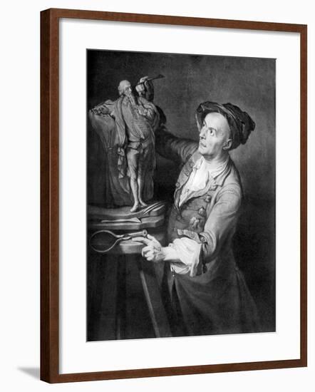 Louis Francois Roubiliac Making a Sculpture of Shakespeare, C1765, (1920)-David Martin-Framed Giclee Print