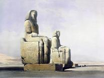 Portico of the Sandstone Temple of Edfu Dedicated to the Falcon-Headed God Horus, Egypt, 1838-Louis Haghe-Giclee Print