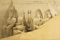 Portico of the Sandstone Temple of Edfu Dedicated to the Falcon-Headed God Horus, Egypt, 1838-Louis Haghe-Framed Giclee Print