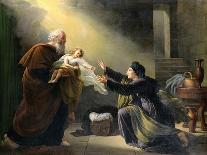 Elijah Resuscitating the Son of the Widow of Sarepta-Louis Hersent-Framed Giclee Print