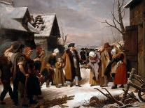 Louis XVI Distributing Alms to the Poor of Versailles During the Winter of 1788-Louis Hersent-Giclee Print