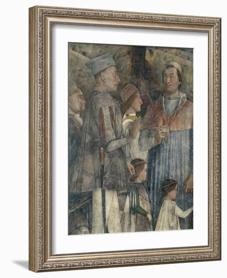 Louis II, Cardinal Francesco, Francesco II and Sigismondo Gonzaga-Andrea Mantegna-Framed Giclee Print