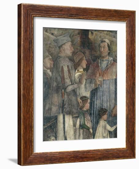 Louis II, Cardinal Francesco, Francesco II and Sigismondo Gonzaga-Andrea Mantegna-Framed Giclee Print