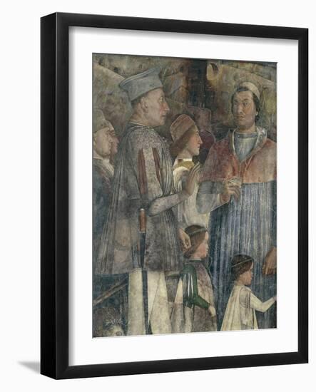 Louis II, Cardinal Francesco, Francesco II and Sigismondo Gonzaga-Andrea Mantegna-Framed Giclee Print