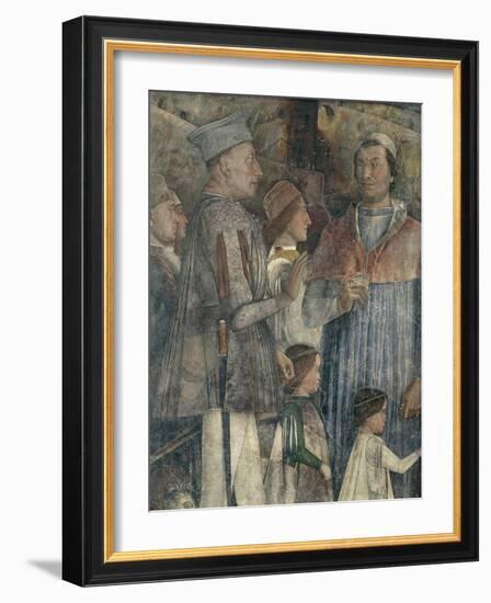 Louis II, Cardinal Francesco, Francesco II and Sigismondo Gonzaga-Andrea Mantegna-Framed Giclee Print