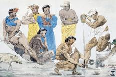 Tahitian Chiefs Boarding Coquille-Louis Isidore Duperrey-Giclee Print