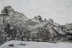 Southern View of Maupiti Island, Society Islands, Engraving from Voyage around World, 1822-1825-Louis Isidore Duperrey-Framed Premier Image Canvas