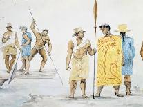 Tahitian Chiefs Boarding Coquille-Louis Isidore Duperrey-Giclee Print