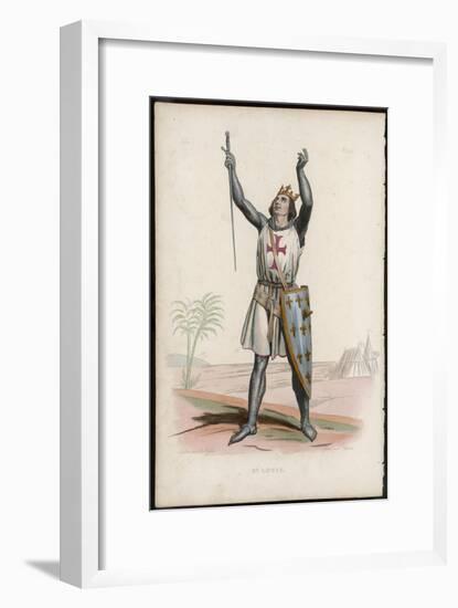 Louis IX Crusader and Saint in the Holy Land-A. Hesse-Framed Art Print