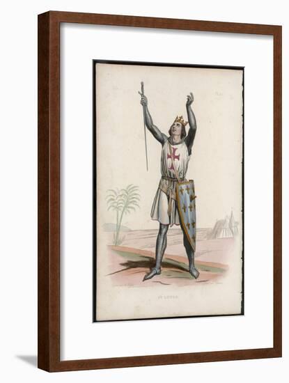 Louis IX Crusader and Saint in the Holy Land-A. Hesse-Framed Art Print