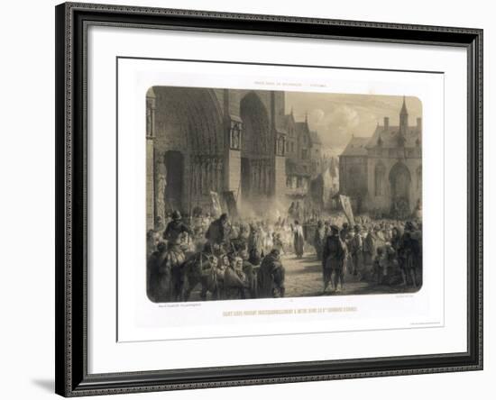 Louis IX, King of France, Brings Back Jesus' Crown of Thorns from the Holy Land-Jules David-Framed Giclee Print