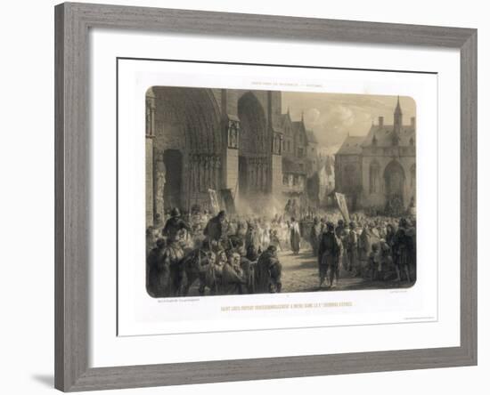 Louis IX, King of France, Brings Back Jesus' Crown of Thorns from the Holy Land-Jules David-Framed Giclee Print