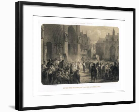Louis IX, King of France, Brings Back Jesus' Crown of Thorns from the Holy Land-Jules David-Framed Giclee Print