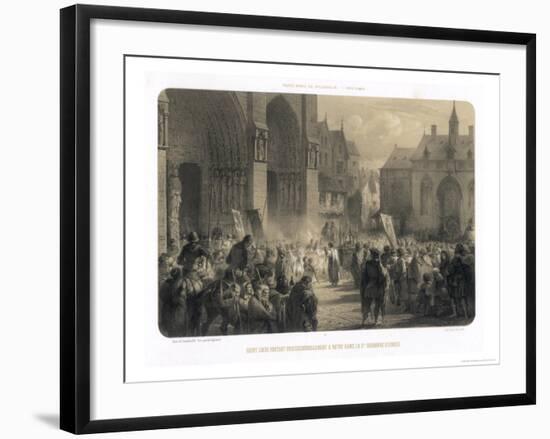 Louis IX, King of France, Brings Back Jesus' Crown of Thorns from the Holy Land-Jules David-Framed Giclee Print