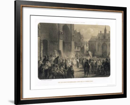 Louis IX, King of France, Brings Back Jesus' Crown of Thorns from the Holy Land-Jules David-Framed Giclee Print