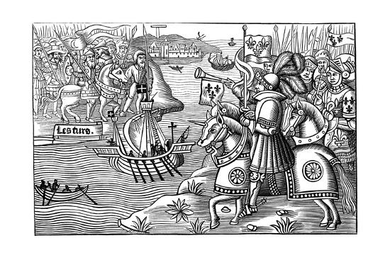 Louis Ix Of France Disembarking At Carthage During The Eighth Crusade 1270 Giclee Print By Artcom - 