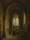 Interior of a Cloister (Oil on Canvas)-Louis Jacques Mande Daguerre-Giclee Print