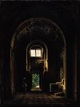 Interior of a Cloister (Oil on Canvas)-Louis Jacques Mande Daguerre-Framed Giclee Print