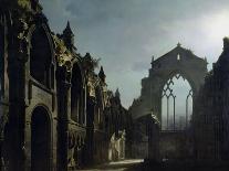 Interior of a Cloister (Oil on Canvas)-Louis Jacques Mande Daguerre-Framed Giclee Print