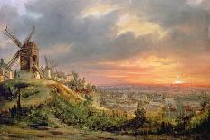 View of the Butte Montmartre, c.1830-Louis Jacques Mande Daguerre-Giclee Print