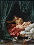 Psyche Surprising Sleeping Cupid-Louis-Jean-François Lagrenée-Giclee Print