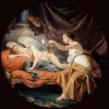 Alexander the Great and Hephaestion at the Deathbed of the Wife of Darius III-Louis-Jean-François Lagrenée-Framed Giclee Print