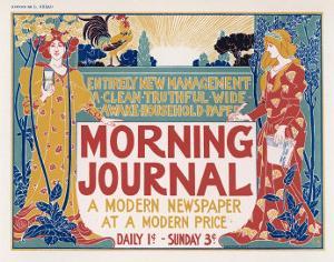 Poster for the Morning Journal New York, a Modern Newspaper at a Modern Price by Louis John Rhead