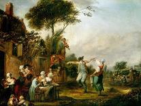 Walking in a Garden in Luxembourg, Engraved by Dupin, Plate No.213-Francois Louis Joseph Watteau-Giclee Print