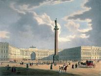 The Alexander Column and the Army Headquarters in St. Petersburg, Printed Lemercier, Paris, c.1840-Louis Jules Arnout-Giclee Print