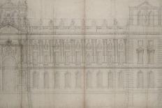 Recueil du Louvre (folio séparé): Elévation de la façade Est du Louvre avec-Louis Le Vau-Framed Giclee Print