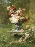 Peonies in an Urn in a Garden-Louis Lemaire-Giclee Print