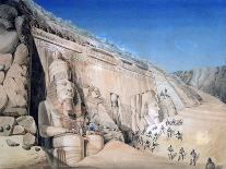 Great Temple of Ramesses II, Abu Simbel, 1846-Louis M. A. Linant de Bellefonds-Framed Giclee Print