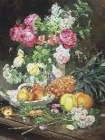 Still Life of Flowers and Fruit-Louis Marie De Schryver-Framed Giclee Print