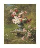 Vase Mit Pfingstrosen in Einem Garten-Louis Marie Lemaire-Giclee Print