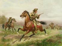 Buffalo Bill Fighting the Indians (Oil on Canvas)-Louis Maurer-Giclee Print