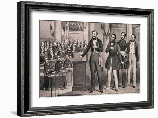 Louis-Napoleon Swears Allegiance to the Republic in December 1848-null-Framed Giclee Print