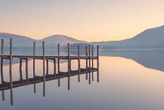 A Perfectly Calm Lake at Sunrise, Derwent Water, Cumbria, England, UK-Louis Neville-Premium Photographic Print