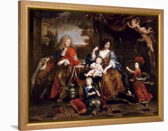 Louis of France, Grand Dauphin (1661-171), with His Family-Pierre Mignard-Framed Premier Image Canvas