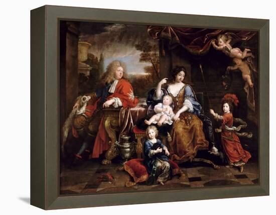 Louis of France, Grand Dauphin (1661-171), with His Family-Pierre Mignard-Framed Premier Image Canvas