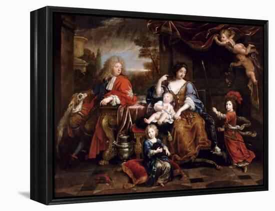 Louis of France, Grand Dauphin (1661-171), with His Family-Pierre Mignard-Framed Premier Image Canvas