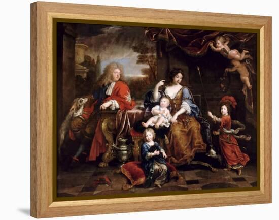 Louis of France, Grand Dauphin (1661-171), with His Family-Pierre Mignard-Framed Premier Image Canvas