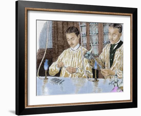 Louis Pasteur (1822-1895). French Chemist and Bacteriologist. Experiment with the Anthrax Vaccine-Prisma Archivo-Framed Photographic Print