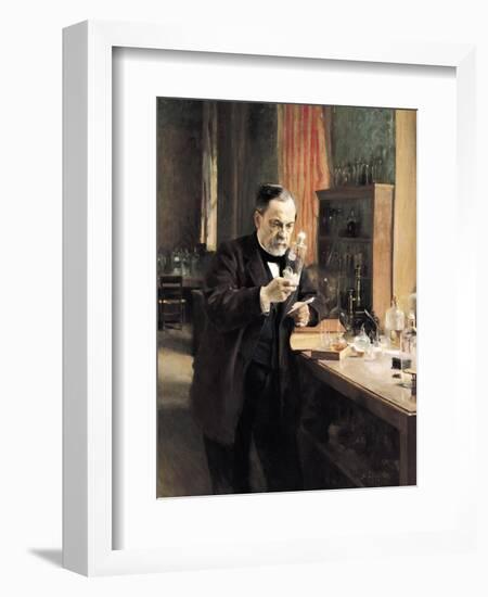 Louis Pasteur (1822-95) in His Laboratory, 1885-Albert Edelfelt-Framed Giclee Print