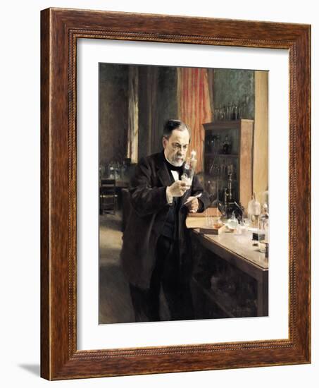 Louis Pasteur (1822-95) in His Laboratory, 1885-Albert Edelfelt-Framed Giclee Print