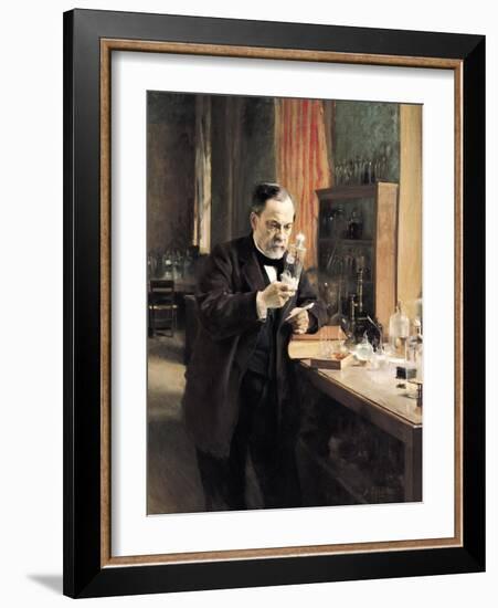 Louis Pasteur (1822-95) in His Laboratory, 1885-Albert Edelfelt-Framed Giclee Print