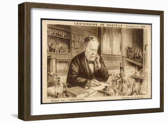 Louis Pasteur French Chemist and Microbiologist in His Laboratory-H. Wagner-Framed Premium Giclee Print