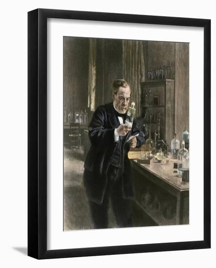 Louis Pasteur in His Laboratory-null-Framed Giclee Print