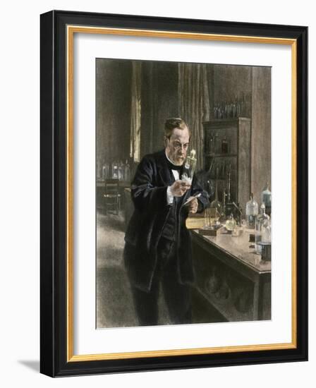 Louis Pasteur in His Laboratory-null-Framed Giclee Print