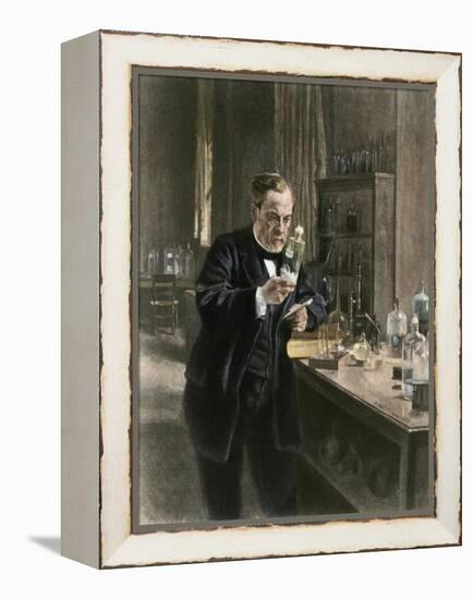 Louis Pasteur in His Laboratory-null-Framed Premier Image Canvas